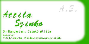 attila szinko business card